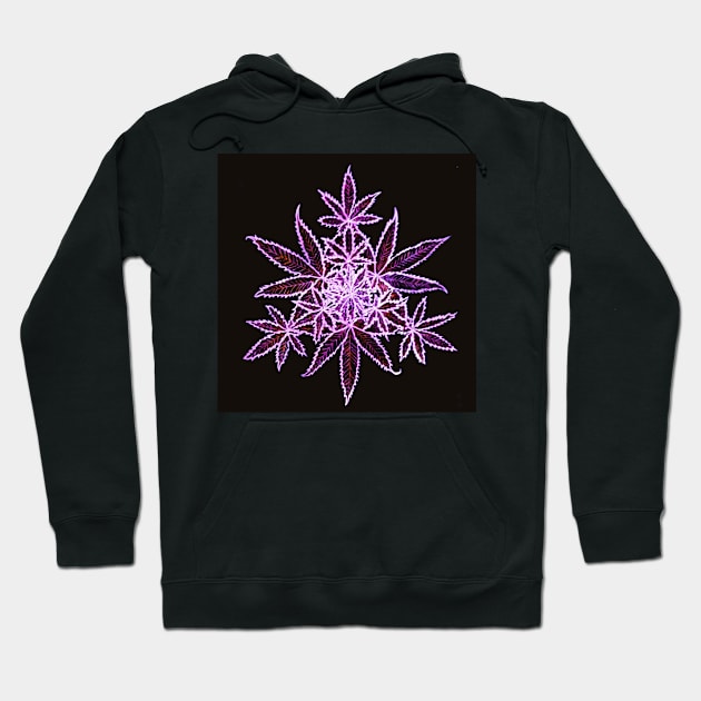 Super Purple Cannabis Mandala Hoodie by Signe23